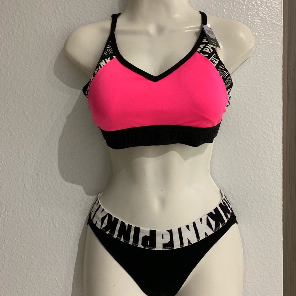 Pink Ultimate Sports Bra and Panty set Medium